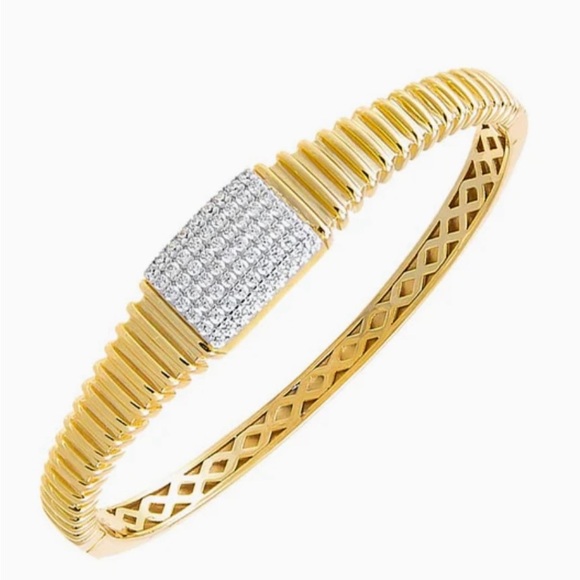 New Pave Square Bangle Bracelet Gorg! ❤️❤️❤️❤️❤️ - Picture 5 of 7